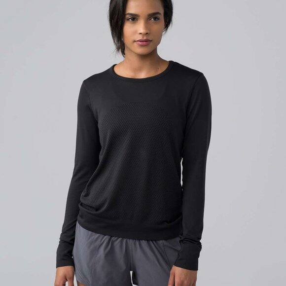lululemon athletica Tops - Lululemon Breeze By Long Sleeve Black Medium